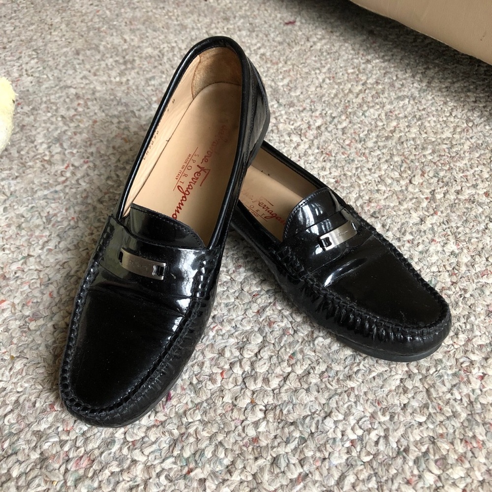 VTG Salvatore Ferragamo Loafers Patent Leather